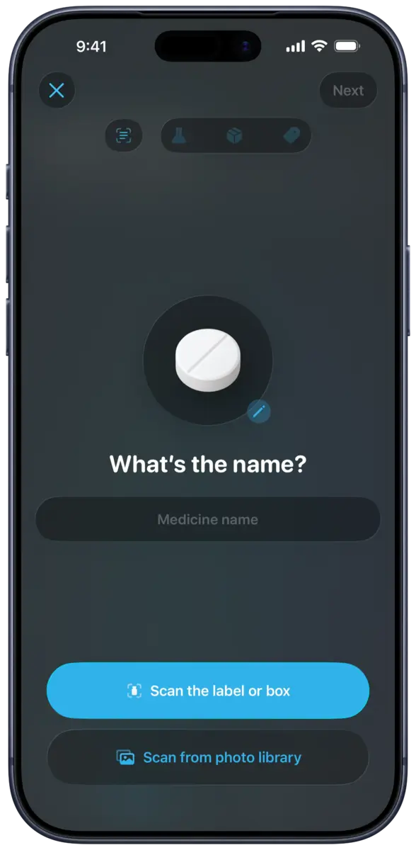 DoseKeeper medicine details screen